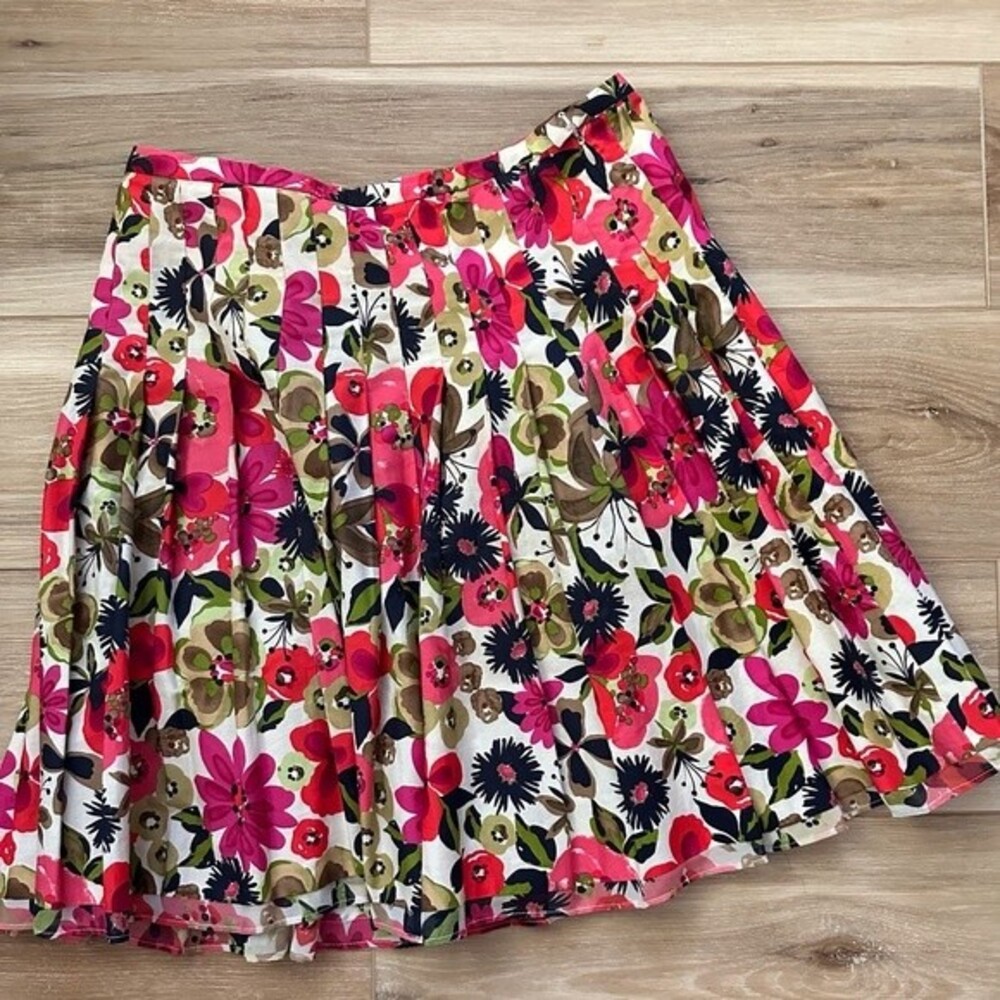 Bandolino Floral Pleated Skirt 8